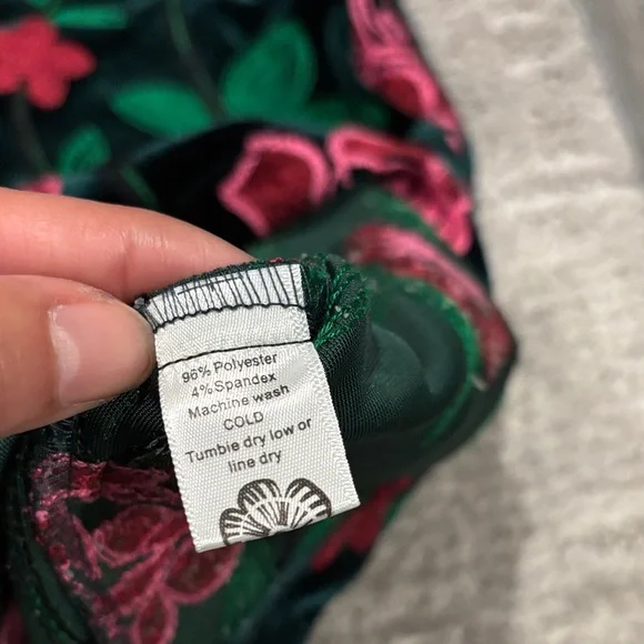 Lesley Evers Equipment Rose Aubrey Floral Shift Black Dress Size L - Picture 5 of 5